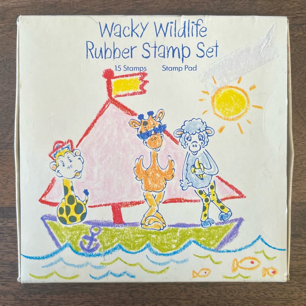 Wacky Wildlife Rubber Stamp Set By Avon 1989